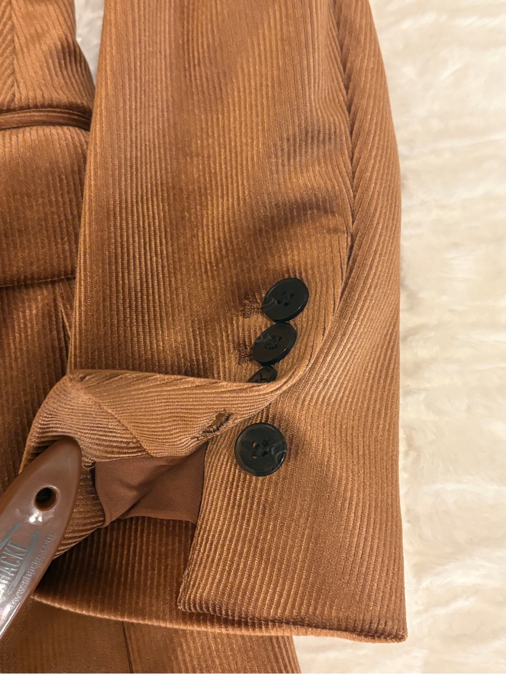 Express XS, 0 congac, rust Brown Tailored Blazer Jacket & shorts. Corduroy. - Picture 16 of 16